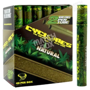 Cyclones Hemp Cones - Natural - 24 ct. Display