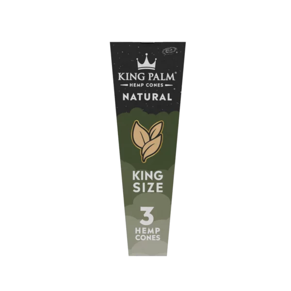 King Palm Hemp Cones Natural - King Size - 3 pk. - 30 ct. Display