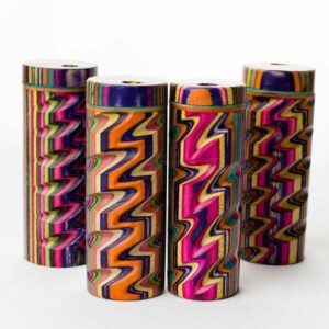 4" Engraved Round Import Dugout - Assorted 10 pack