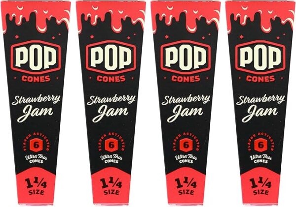 Pop Cones 1.25 - 6 pk. - Strawberry Jam - 24 ct. Display - Image 2